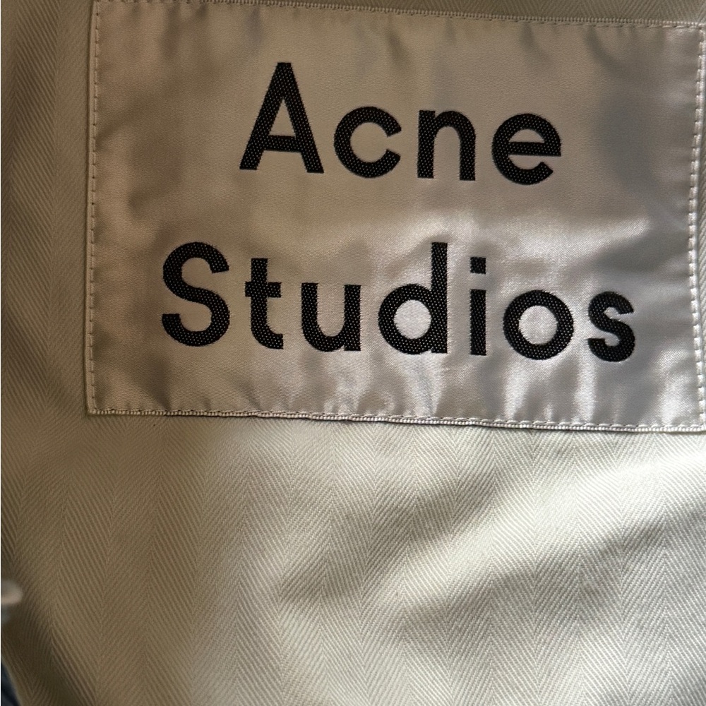 New Acne Studios Oversized Raw-Edge Denim Jacket - Picture 4 of 8